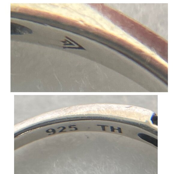 Silpada Sterling Silver 925 Black Faceted Oval Cubic Zirconia Band Ring Sz 8 - Picture 8 of 16